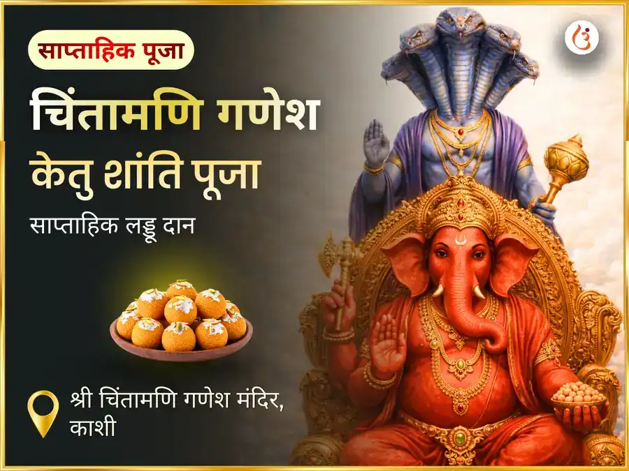 बुधवार केतु शांति दोष मुक्ति साप्ताहिक दान सेवा - चिंतामणि गणेश puja image 1
