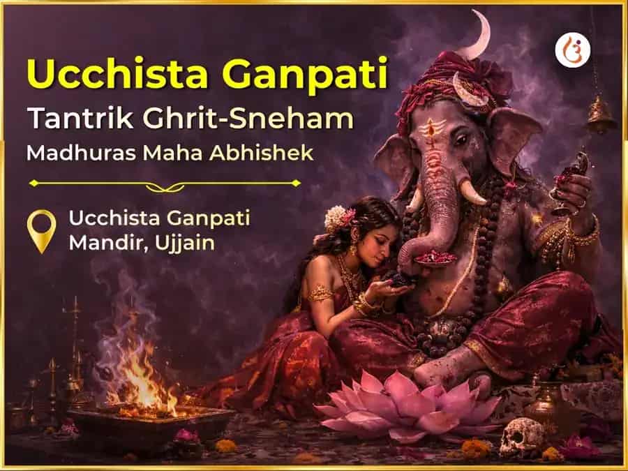 Sankashthi Chaturthi Special Ucchista Ganpati Tantrik Ghrit-Sneham Madhuras Maha Abhishek puja image 1