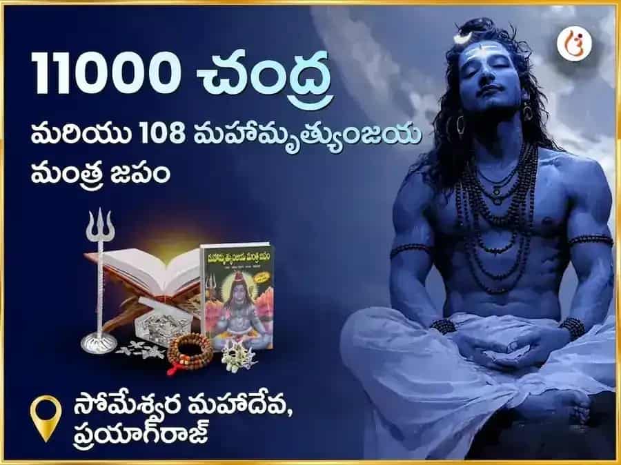 శ్రావణ సోమవార విశేష్ 11000 చంద్ర & 108 మహా మృత్యుంజయ మంత్ర జాప్ సోమేశ్వర్ మహాదేవ్ puja image 1