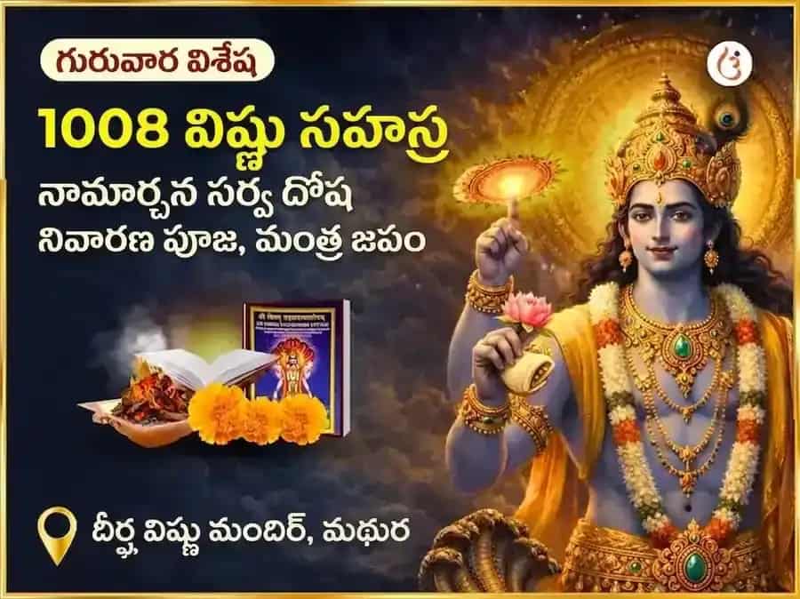1008 విష్ణు సహస్ర నామ అర్చన సర్వ దోష నివారణ పూజ మరియు మంత్ర జపం puja image 1