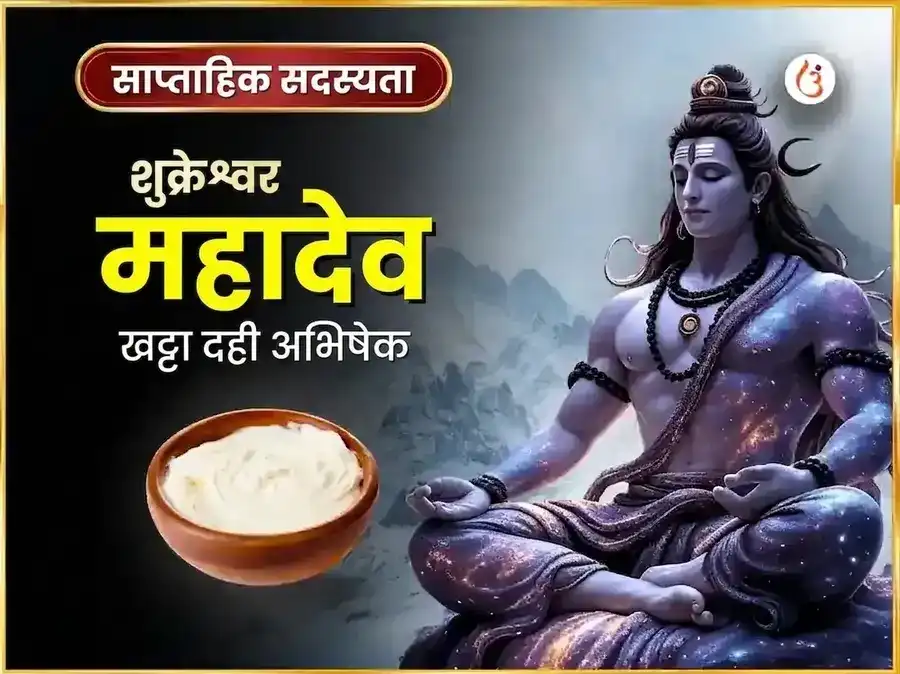 शुक्रवार विशेष शुक्रेश्वर महादेव साप्ताहिक खट्टा दही अभिषेक puja image 1