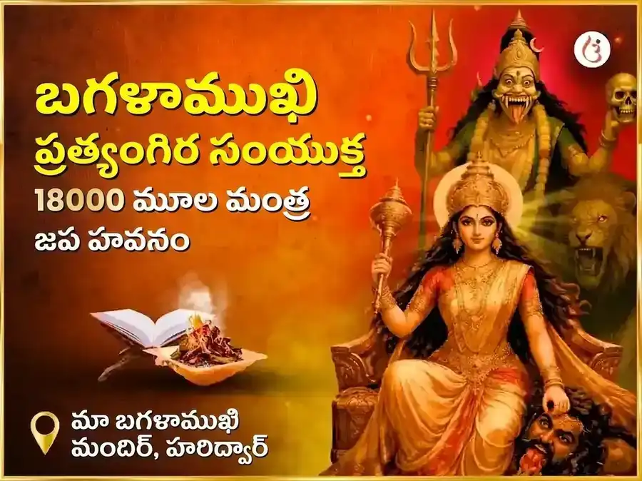 మా బగలాముఖి ప్రత్యంగిర సంయుక్త 18000 మూల మంత్ర జపం & నిమ్మ మిర్చి హవనం puja image 1