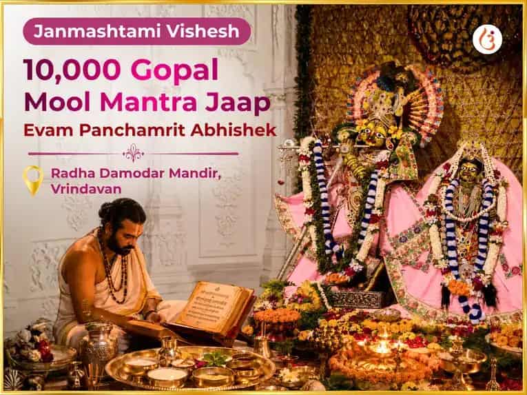 Shravan Janmashtami Vishesh 10,000 Gopal Mool Mantra Jaap & Panchamrit Abhishek puja image 1
