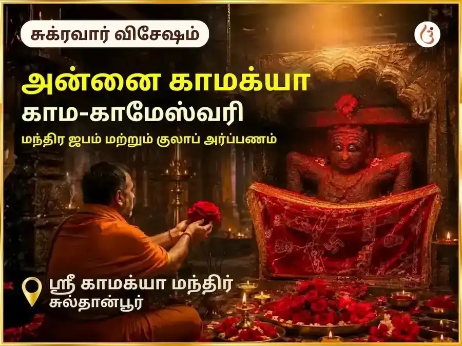 மா காமாக்யா காம-காமேஷ்வரி மந்திர ஜபம் மற்றும் குலாப் அர்ப்பணம் puja image 1