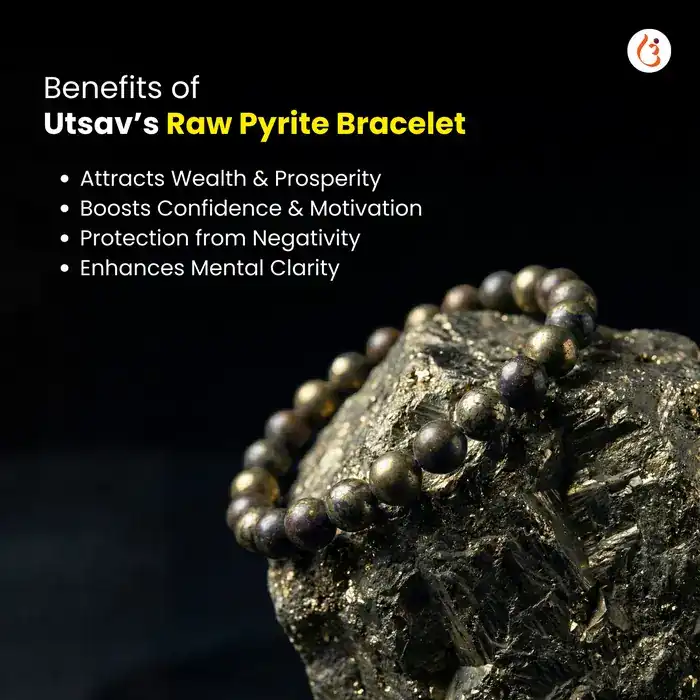Energized Raw Pyrite Bracelet for Prosperity & Protection  - image 3