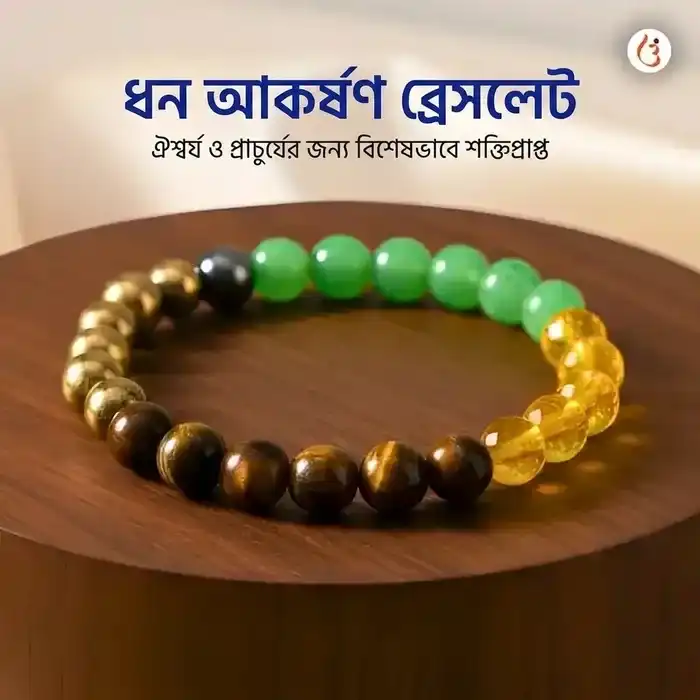 শক্তিপ্রাপ্ত মানি ম্যাগনেট ব্রেসলেট (টাইগার আই + পাইরাইট + গ্রিন অ্যাভেনচুরিন + সিট্রিন বিডস) - image 9