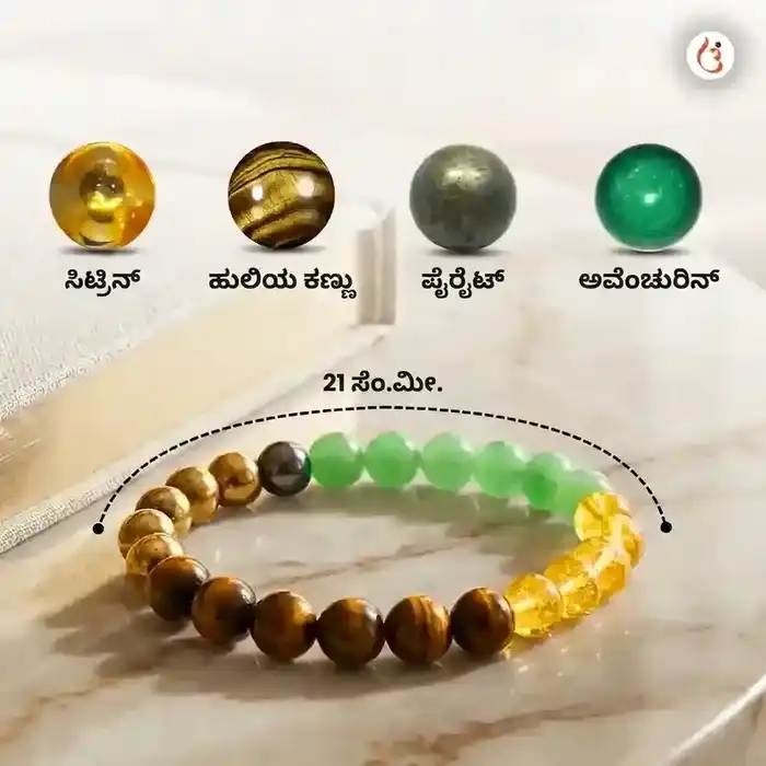 ಶಕ್ತಿಯುತಗೊಳಿಸಿದ ಮನಿ ಮ್ಯಾಗ್ನೆಟ್ ಬ್ರೇಸ್ಲೆಟ್ (ಟೈಗರ್ ಐ + ಪೈರೈಟ್ + ಗ್ರೀನ್ ಅವೆಂಚುರಿನ್ + ಸಿಟ್ರಿನ್ ಮಣಿಗಳು) - image 11