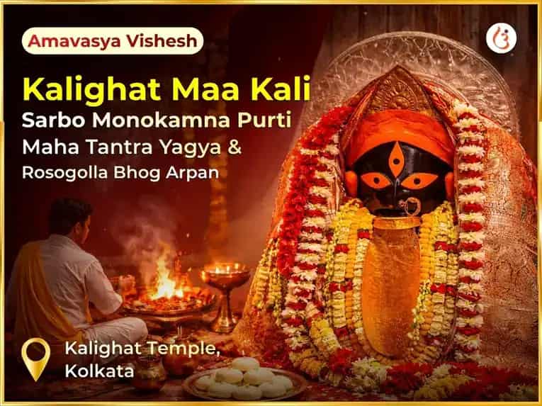 Amavasya Vishesh Kali Sarbo Monokamna Purti Maha Tantra Yagya & Rosogolla Bhog Arpan puja image 1